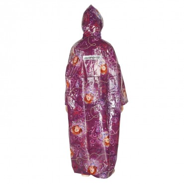 Zeel Sofia Printed Long Raincoat For Girls Size 30"